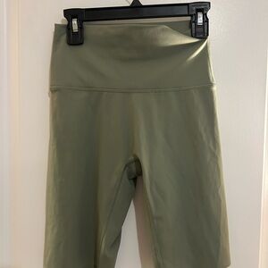 Aerie Green Bike Shorts with High Waist and Seamless Fit